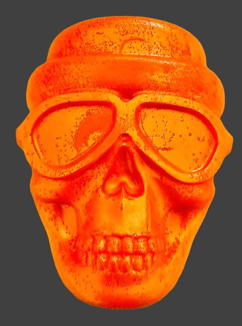 Goats Milk - Homemade Skull Soap - Orange Fire